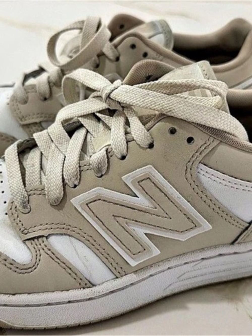 New Balance 480 Low Timberwolf White Women's Beige & White Sneakers